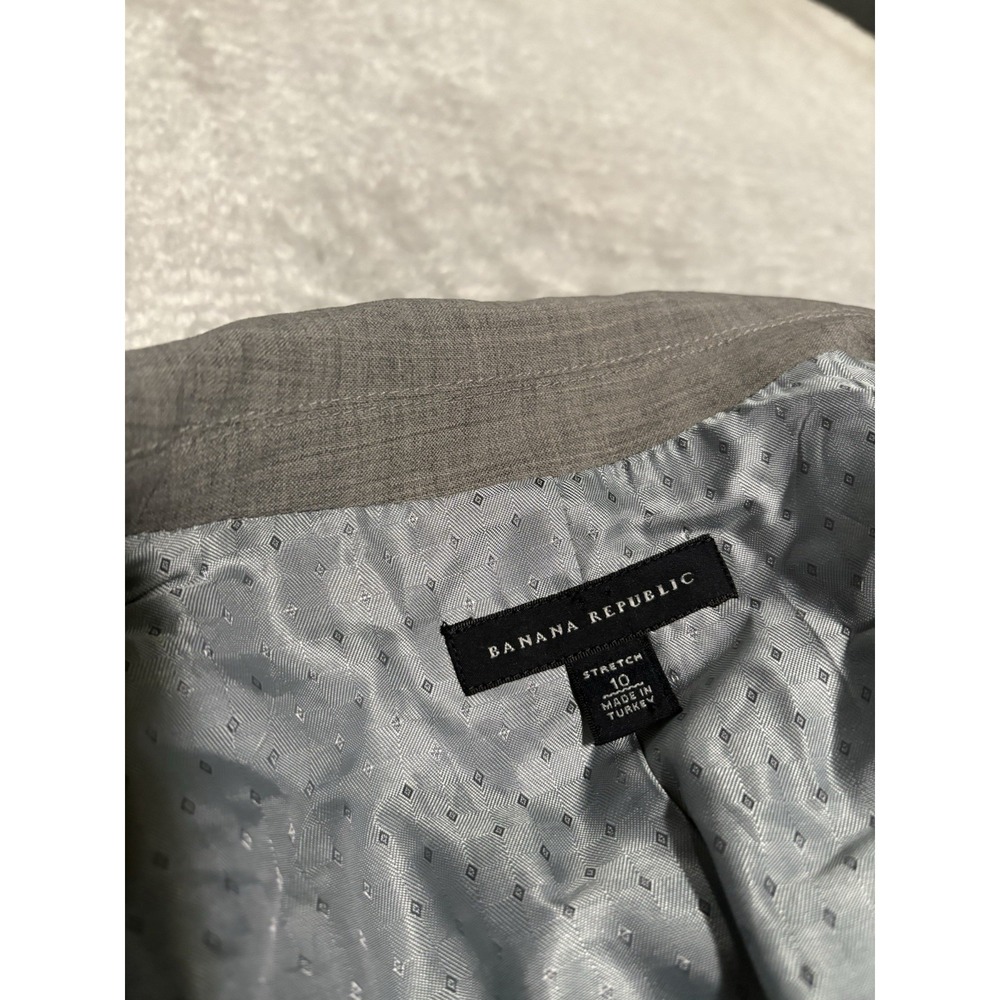 Banana Republic Women's Gray Wool Blend Career Business Blazer Jacket Size 10 - Picture 3 of 9